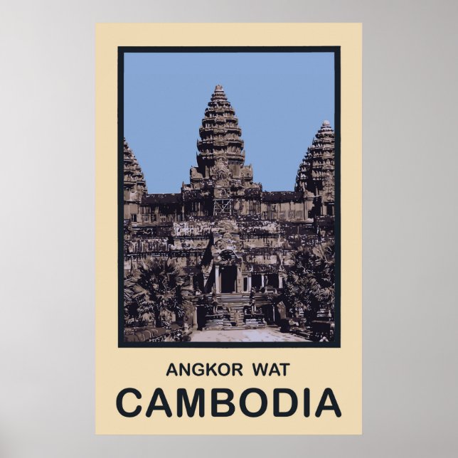 Póster Camboya Angkor Wat (Frente)