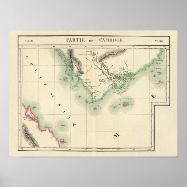 Póster Camboya, Asia 110 (Frente)