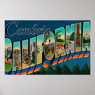 Póster Cambria, California - escenas grandes de la letra