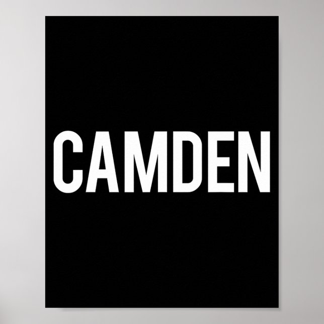 Póster Camden Cool New Jersey Nj Fan Funny Gift Tee  (Frente)