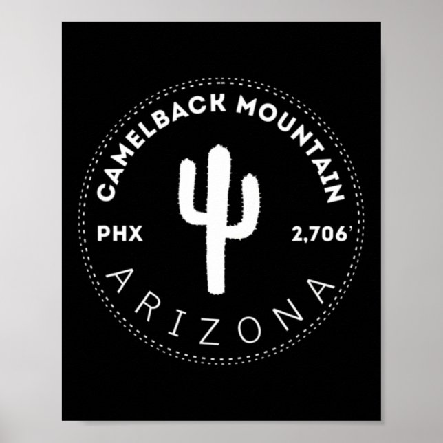 Póster Camelback Mountain - Phoenix Arizona Escalada y  (Frente)