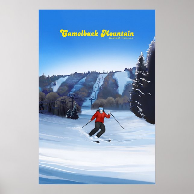 Póster Camelback Mountain Ski Resort Travel Poster (Frente)