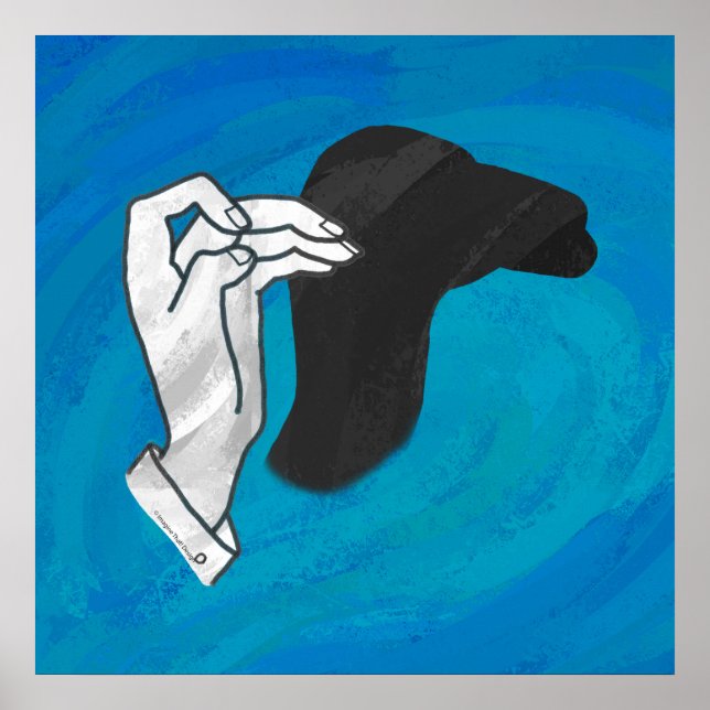 Póster Camello De Sombra En Azul (Frente)