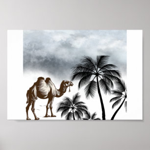 Póster Camello en el desierto