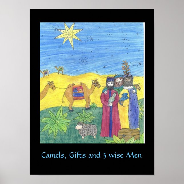 Póster CAMELS GIFTS Y TRES HOMBRES SABIDOS poster (Frente)
