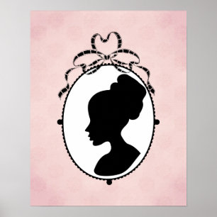 Póster Cameo de estilo victoriano de los años 60