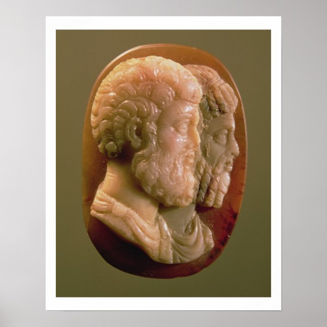 Póster Cameo que representa a Marcus Aurelius (121-180) y (Frente)