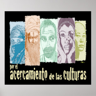 Póster camiento de las culturas.