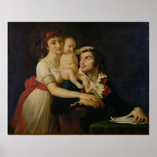 Póster Camille Desmoulins  his wife Lucile  and their