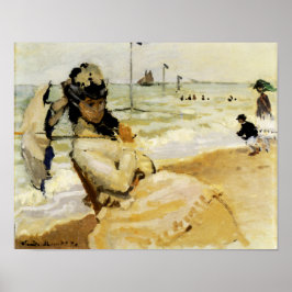 Póster Camille en la playa de Trouville