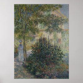 Póster Camille Monet en el jardín