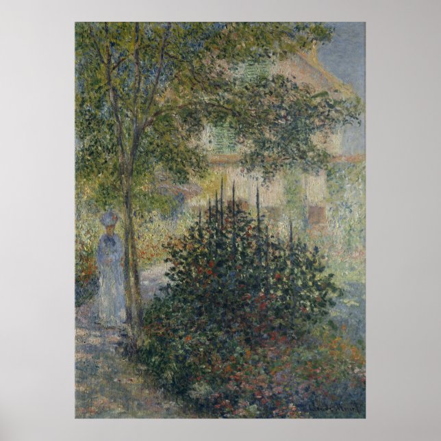 Póster Camille Monet en el jardín (Frente)