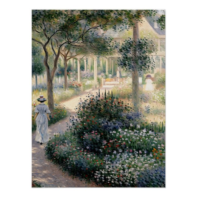 Póster Camille Monet en el jardín de Argenteuil (Anverso)
