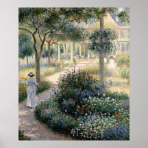Camille Monet en el jardín de Argenteuil
