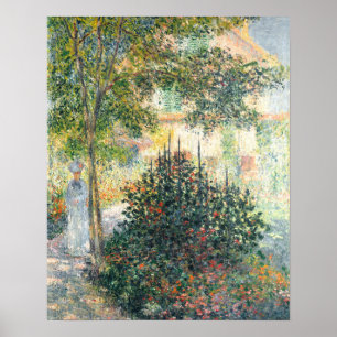 Póster Camille Monet en el Jardín de Argenteuil (1876)
