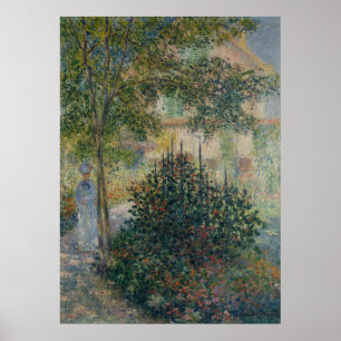 Póster Camille Monet en Garden Argenteuil