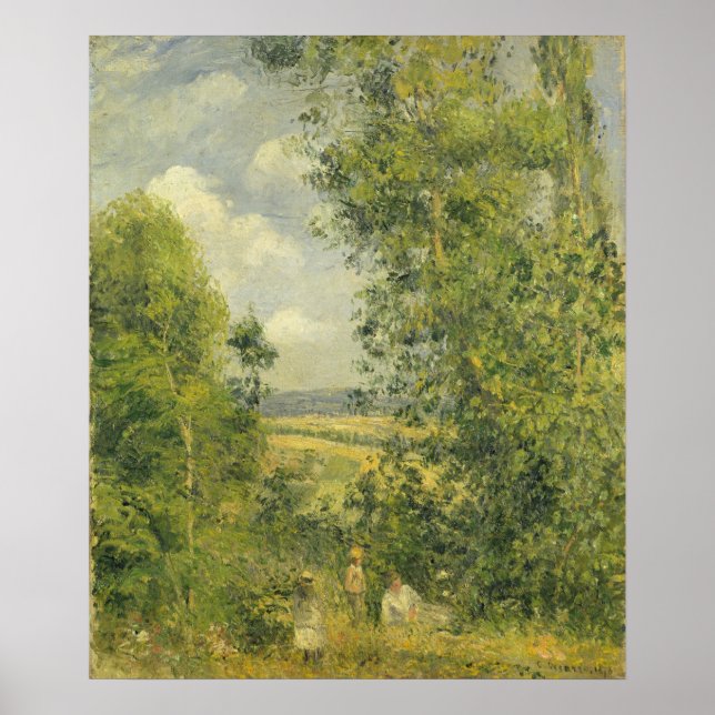 Póster Camille Pissarro | A Rest in the Meadow (Frente)