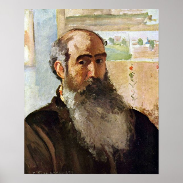 Póster Camille Pissarro - autorretrato (Frente)
