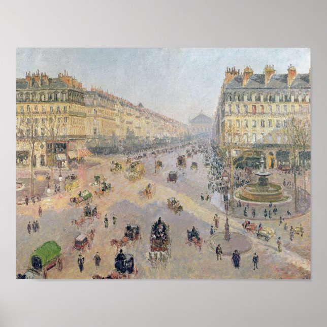 Póster Camille Pissarro | Avenida de L'Opera, París (Frente)