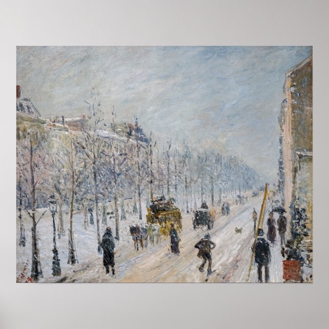 Póster Camille Pissarro - Bulevares Exteriores, Efecto de (Frente)