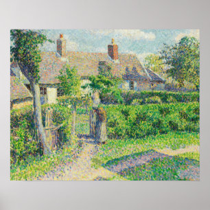 Póster Camille Pissarro - Casas de campesinos, Eragny