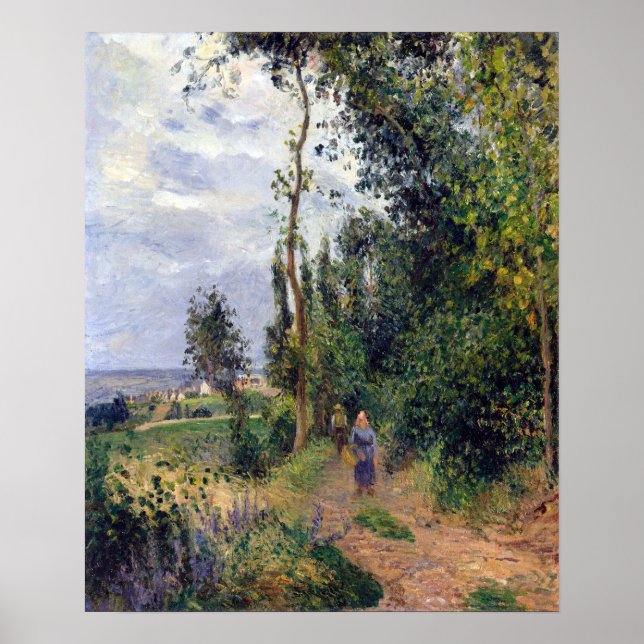 Póster Camille Pissarro Côte des Grouettes, cerca de Pont (Frente)