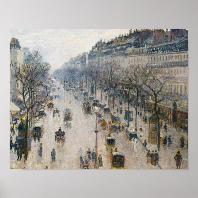 Póster Camille Pissarro - El Boulevard Montmartre (Frente)