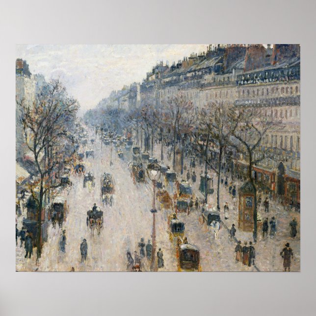 Póster Camille Pissarro - El Boulevard Montmartre (Frente)