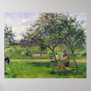 Póster Camille Pissarro el   la carretilla, huerta, c.188
