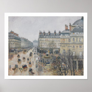 Póster Camille Pissarro el   Place du Theatre Francais,