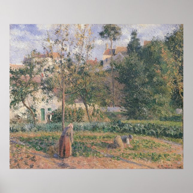 Póster Camille Pissarro | Jardín vegetal de Hermita (Frente)
