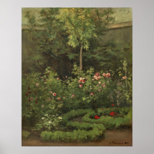 Póster Camille Pissarro Un Jardín Rosa