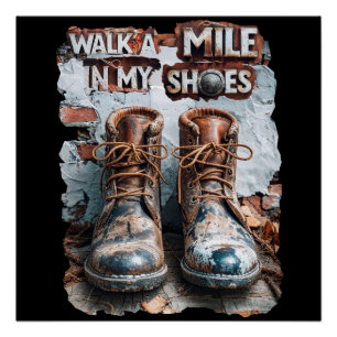 Póster Camina a una milla en mis zapatos - Inspirador rús
