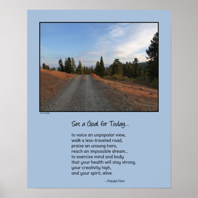 Póster Camina por una carretera menos transitada... poste (Frente)