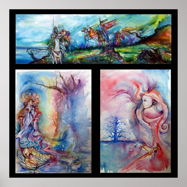 PÓSTER CAMINADORES EN LA TORMENTA Y LEYENDA DE AVALON (Frente)