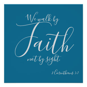 Póster Caminamos por la fe