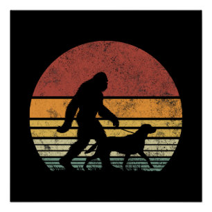 Póster Caminando a pie grande Labrador recuperar la cosec