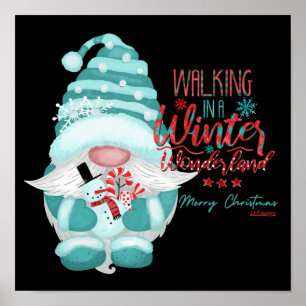 Póster CAMINANDO EN INVIERNO navidades DE LA NOMBRE DE WO
