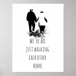 Póster Caminando entre sí Poster de citas Inspiradoras en