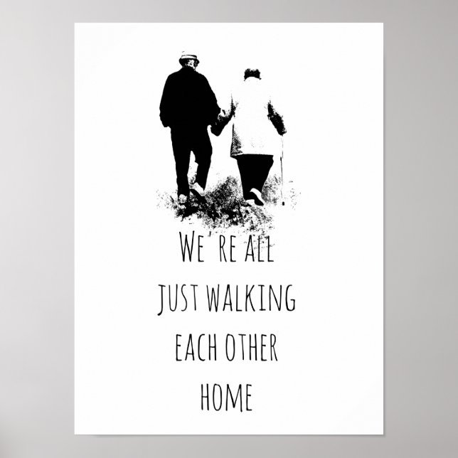 Póster Caminando entre sí Poster de citas Inspiradoras en (Frente)