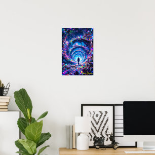 Póster Caminando hacia el túnel de gemas místicas infinit