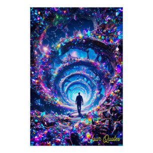 Póster Caminando hacia el túnel de gemas místicas infinit