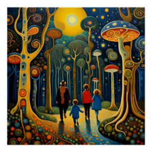 Póster Caminando por el bosque 7