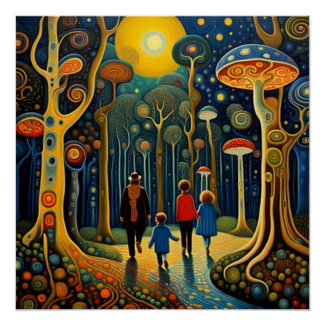 Póster Caminando por el bosque 7 (Anverso)