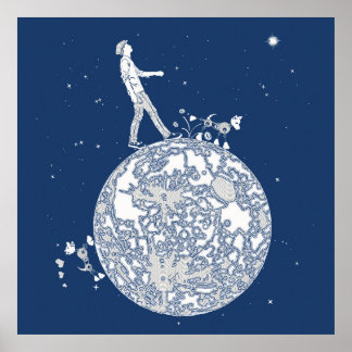 Póster Caminando por la luna