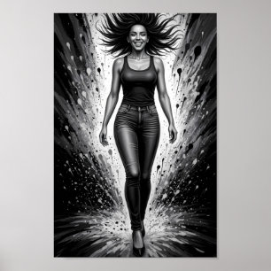 Póster Caminando por la Vida con Alegría Radiante