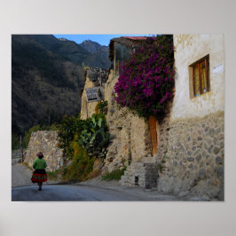 Póster Caminando por Ollantaytambo, Perú