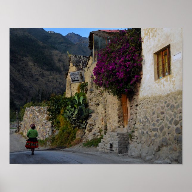 Póster Caminando por Ollantaytambo, Perú (Frente)