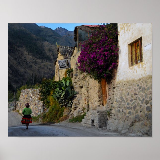 Póster Caminando por Ollantaytambo, Perú (Frente)