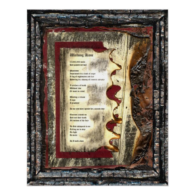 Póster Caminando solo (Anverso)